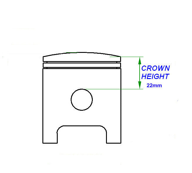 KTM Malaguiti Grizzly LEM 50 cc AC Franco Morini S5 GS Piston Kit 39mm