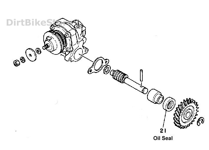 Yamaha DT 125 LC 1/2/3 R RE X SM ( 1982 - 2010 ) Oil Pump Oil Seal