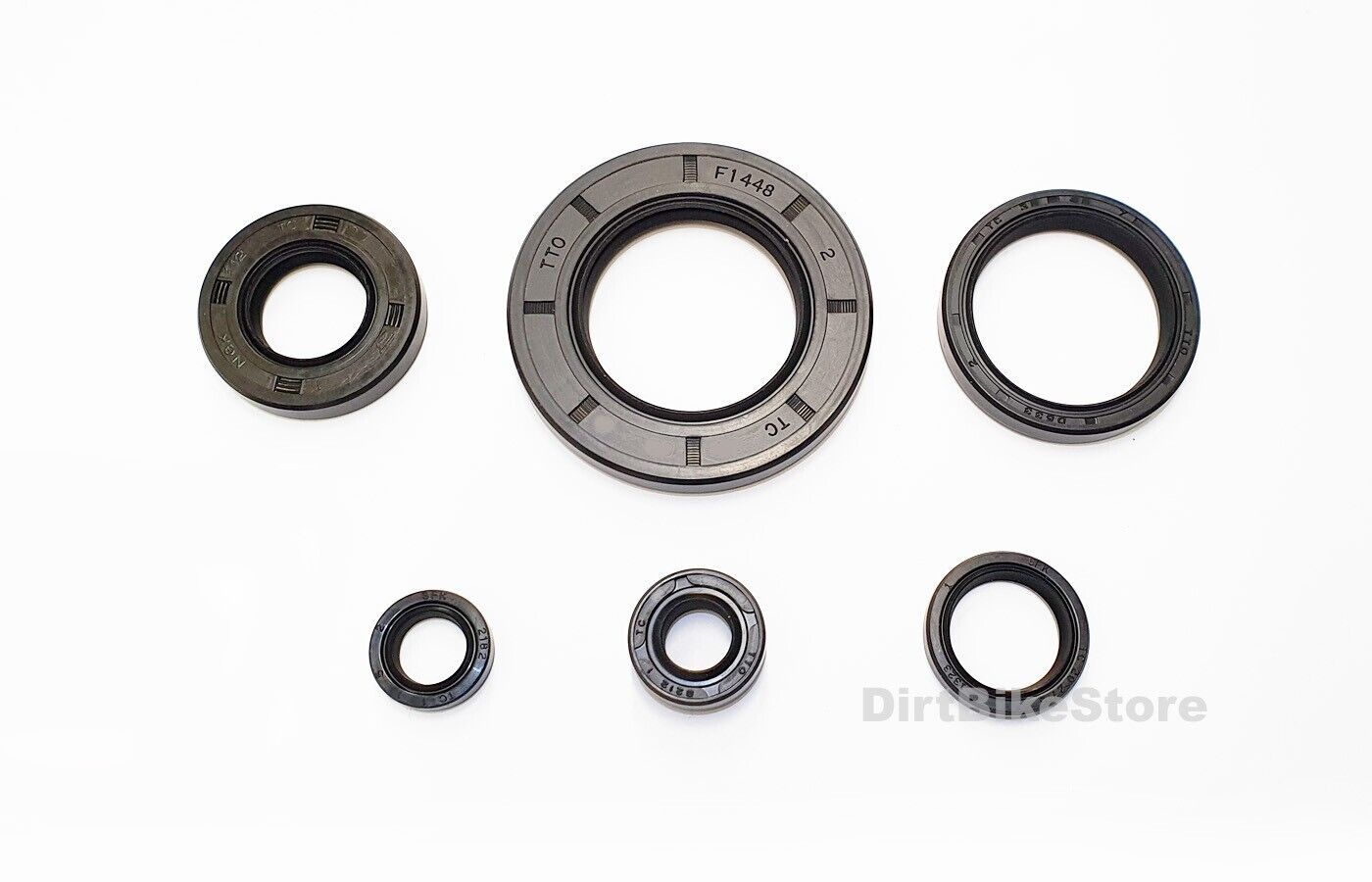 Full Engine Oil Seal Set Kit For Suzuki RM 500 D E ( 1983 1984 ) AirCooled x6pcs