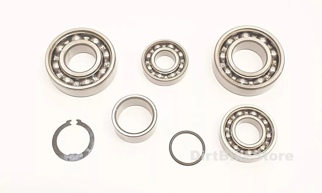 Kawasaki KX 60 ( 1985 - 2003 ) Transmission Gearbox Japanese Bearing Kit x 7pcs