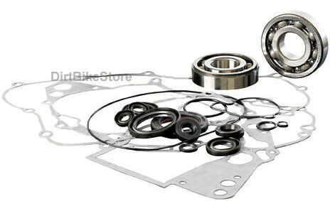 Kawasaki KMX 125  1986 1987  Engine Rebuild Kit Main Bearings Gasket Set & Seals