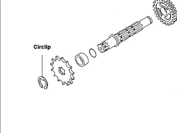 KTM 125 200 SX EXC XC SXS (1998 - 2015) OEM Drive Counter Shaft Front Sprocket Circlip