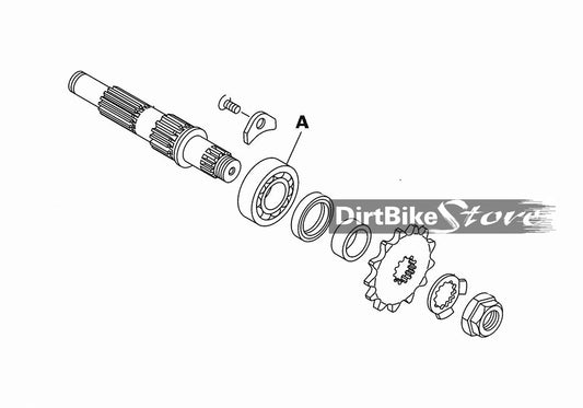 YAMAHA YZ 125 & X (2005-2025) NTN Gearbox Final Drive Bearing (sprocket bearing)