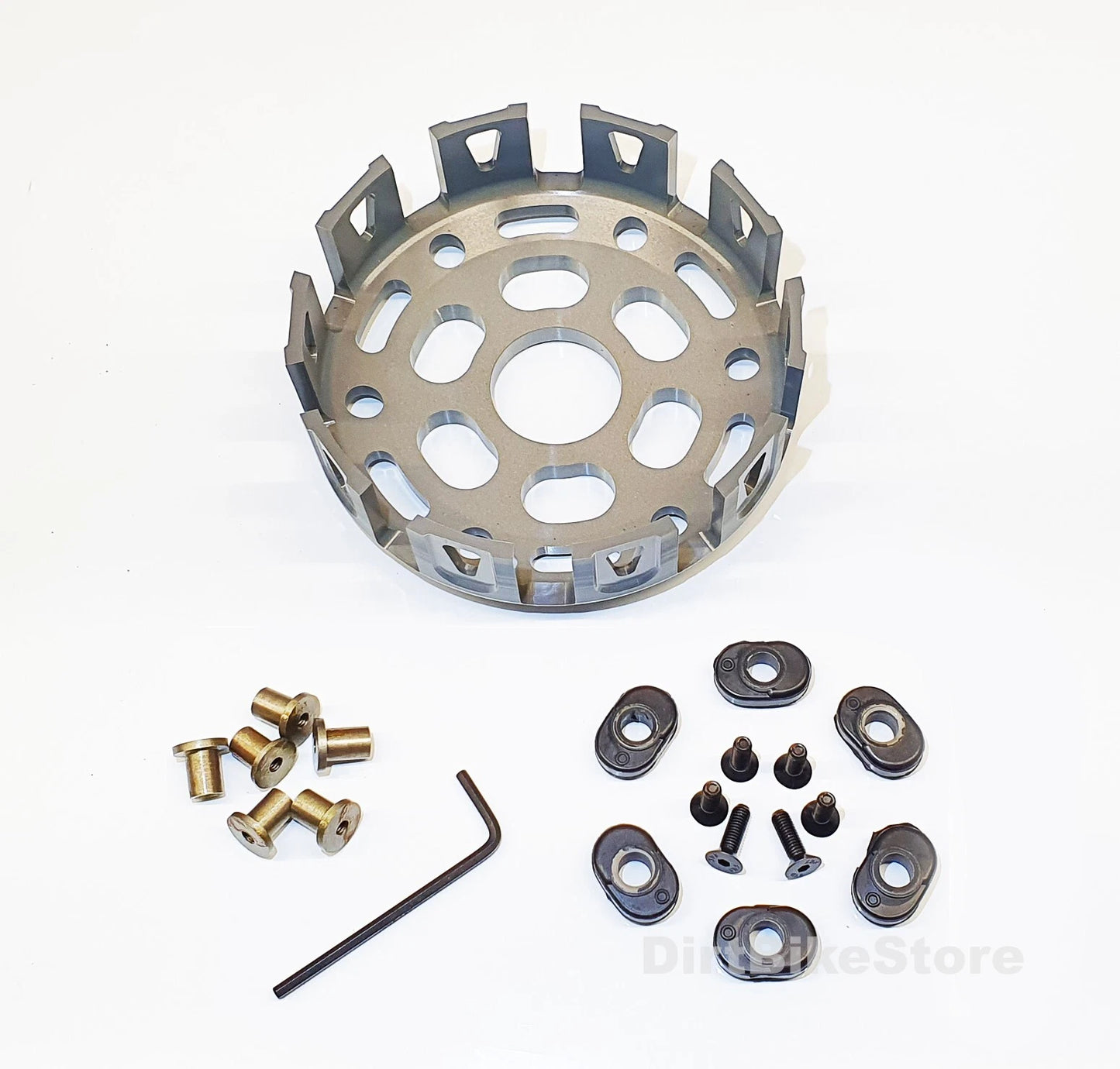 Yamaha YZ 125 G ( 1980 Only ) Mitaka Billet Alloy Clutch Basket with Rubbers