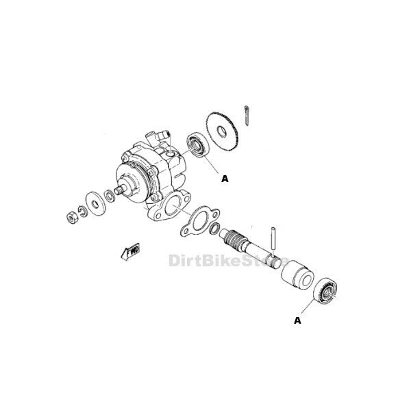 Yamaha DT 250 DT 400 B C D E F MX ( 1975 - 1982 ) Oil Pump Oil Seal 