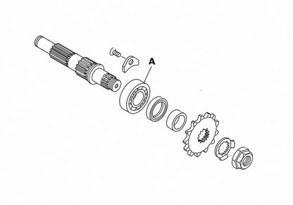 YAMAHA YZ 125 ( 2005 - 2020 ) Gearbox Final Drive Bearing (sprocket bearing)